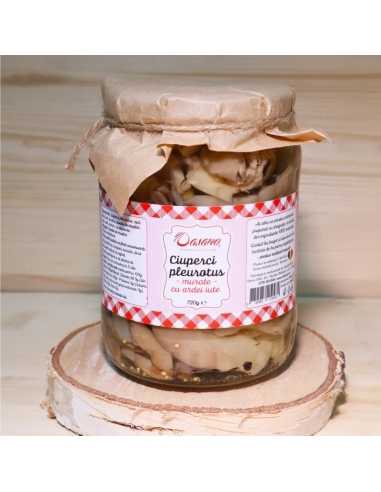 Ciuperci pleurotus murate cu ardei iute